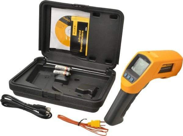 Fluke - -40 to 800°C (-40 to 1472°F) Infrared Thermometer - 50:1 Distance to Spot Ratio - USA Tool & Supply