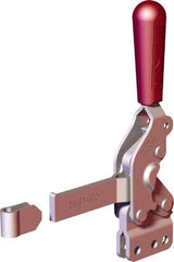 De-Sta-Co - 1,000 Lb Holding Capacity, Vertical Handle, Manual Hold Down Toggle Clamp - 64° Handle Movement, 76° Bar Opening, Solid Bar, Straight Base, Carbon Steel - USA Tool & Supply