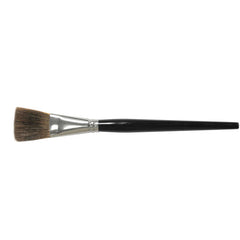 1″ Flat Marking Brush, Ox Hair, 1-3/8″ Trim Length, Round Handle - USA Tool & Supply