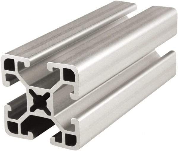 80/20 Inc. - 145 Inches Long x 1-1/2 Inches Wide x 1 Inch High, T Slotted Aluminum Extrusion - 0.781 Square Inches, Clear Anodized Finish - USA Tool & Supply