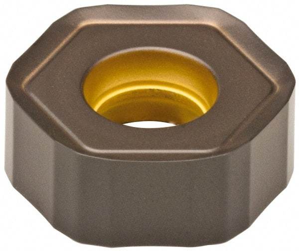 Kennametal - HNPJ43 GD Grade KCK15 Carbide Milling Insert - TiN/TiCN/Al2O3 Finish, 0.175" Thick, 12mm Inscribed Circle - USA Tool & Supply