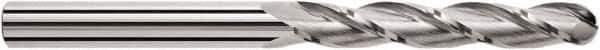 SGS - 12mm Diam, 75mm LOC, 3 Flute Solid Carbide Ball End Mill - TiN Finish, Single End, 150mm OAL, 12mm Shank Diam, Spiral Flute - USA Tool & Supply