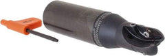 Kennametal - 3/4" Cut Diam, 3/4" Max Depth of Cut, 1" Shank Diam, 4.28" OAL, Indexable Ball Nose End Mill - Weldon Flat Shank, C5505VX Toolholder, XPNT Insert - USA Tool & Supply