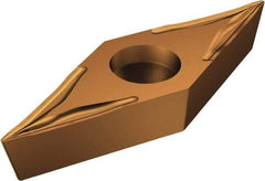 Sandvik Coromant - VBGT331 UM Grade 1125 Carbide Turning Insert - TiAlN/AlCr2O3 Finish, 35° Diamond, 3/8" Inscr Circle, 3/16" Thick, 1/64" Corner Radius - USA Tool & Supply