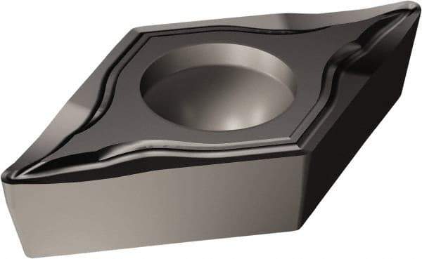 Sandvik Coromant - DCGT21.51 UM Grade 1105 Carbide Turning Insert - TiAlN2 Finish, 55° Diamond, 1/4" Inscr Circle, 3/32" Thick, 1/64" Corner Radius - USA Tool & Supply
