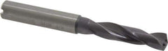 Guhring - 8.8mm 140° Spiral Flute Solid Carbide Screw Machine Drill Bit - FIREX Finish, Right Hand Cut, 47mm Flute Length, 89mm OAL, SU Point, Straight Shank, Through Coolant - USA Tool & Supply