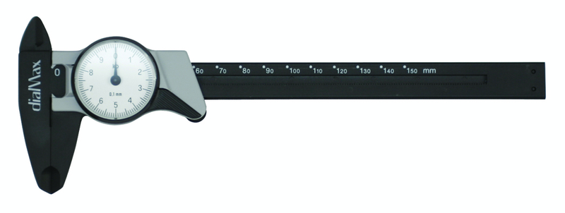 0 - 6 / 0 - 150mm Measuring Range (0.1mm Grad.) - Dial Caliper - #41102 - USA Tool & Supply