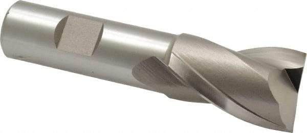 Hertel - 1", 1-1/2" LOC, 3/4" Shank Diam, 3-3/4" OAL, 2 Flute, Cobalt Square End Mill - Single End, Uncoated, Spiral Flute, 30° Helix, Centercutting, Right Hand Cut, Right Hand Flute - USA Tool & Supply
