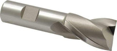 Hertel - 1", 1-1/2" LOC, 3/4" Shank Diam, 3-3/4" OAL, 2 Flute, Cobalt Square End Mill - Single End, Uncoated, Spiral Flute, 30° Helix, Centercutting, Right Hand Cut, Right Hand Flute - USA Tool & Supply