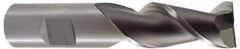 Hertel - 3/8", 2-1/2" LOC, 3/8" Shank Diam, 4-1/4" OAL, 2 Flute, Cobalt Square End Mill - Single End, Uncoated, Spiral Flute, 30° Helix, Centercutting, Right Hand Cut, Right Hand Flute - USA Tool & Supply