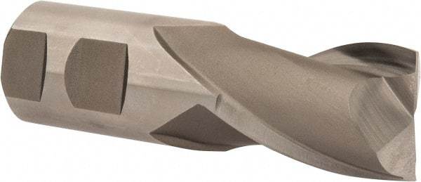 Hertel - 1-1/4", 1-5/8" LOC, 1-1/4" Shank Diam, 4-1/8" OAL, 2 Flute, Cobalt Square End Mill - Single End, Uncoated, Centercutting - USA Tool & Supply