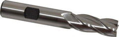 Hertel - 1/2", 1-1/4" LOC, 1/2" Shank Diam, 3-1/4" OAL, 4 Flute, Cobalt Square End Mill - Single End, Uncoated, Spiral Flute, 30° Helix, Centercutting, Right Hand Cut, Right Hand Flute - USA Tool & Supply
