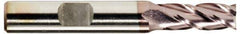 Hertel - 7/8", 1-7/8" LOC, 7/8" Shank Diam, 4-1/8" OAL, 4 Flute, Cobalt Square End Mill - Single End, TiCN Finish, Spiral Flute, 30° Helix, Centercutting, Right Hand Cut, Right Hand Flute - USA Tool & Supply