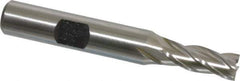 Hertel - 9/32", 3/4" LOC, 3/8" Shank Diam, 2-1/2" OAL, 4 Flute, High Speed Steel Square End Mill - Single End, Uncoated, Spiral Flute, 30° Helix, Centercutting, Right Hand Cut, Right Hand Flute - USA Tool & Supply