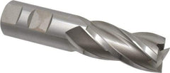 Hertel - 1", 2" LOC, 1" Shank Diam, 4-1/2" OAL, 4 Flute, High Speed Steel Square End Mill - Single End, Uncoated, Spiral Flute, 30° Helix, Centercutting, Right Hand Cut, Right Hand Flute - USA Tool & Supply