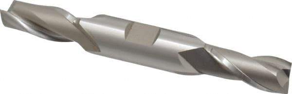 Hertel - 17/32", 1-1/8" LOC, 5/8" Shank Diam, 4-1/2" OAL, 2 Flute, High Speed Steel Square End Mill - Double End, Uncoated, Spiral Flute, 30° Helix, Centercutting, Right Hand Cut, Right Hand Flute - USA Tool & Supply