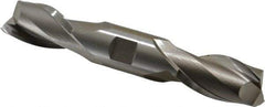 Hertel - 7/8", 1-9/16" LOC, 7/8" Shank Diam, 5-1/2" OAL, 2 Flute, High Speed Steel Square End Mill - Double End, Uncoated, Spiral Flute, 30° Helix, Centercutting, Right Hand Cut, Right Hand Flute - USA Tool & Supply