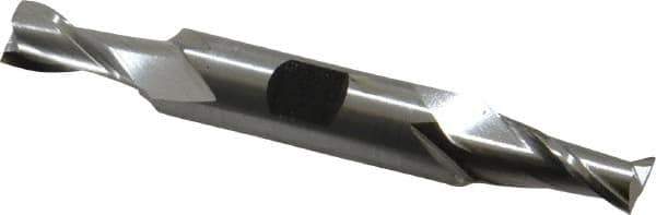 Hertel - 25/64", 13/16" LOC, 1/2" Shank Diam, 3-3/4" OAL, 2 Flute, High Speed Steel Square End Mill - Double End, Uncoated, Spiral Flute, 30° Helix, Centercutting, Right Hand Cut, Right Hand Flute - USA Tool & Supply