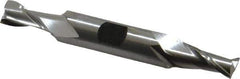 Hertel - 25/64", 13/16" LOC, 1/2" Shank Diam, 3-3/4" OAL, 2 Flute, High Speed Steel Square End Mill - Double End, Uncoated, Spiral Flute, 30° Helix, Centercutting, Right Hand Cut, Right Hand Flute - USA Tool & Supply