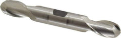 Hertel - 1/2" Diam, 13/16" LOC, 2 Flute High Speed Steel Ball End Mill - Uncoated, Double End, 3-3/4" OAL, 1/2" Shank Diam, Spiral Flute - USA Tool & Supply