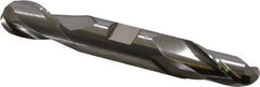 Hertel - 5/8" Diam, 1-1/8" LOC, 2 Flute High Speed Steel Ball End Mill - Uncoated, Double End, 4-1/2" OAL, 5/8" Shank Diam, Spiral Flute - USA Tool & Supply