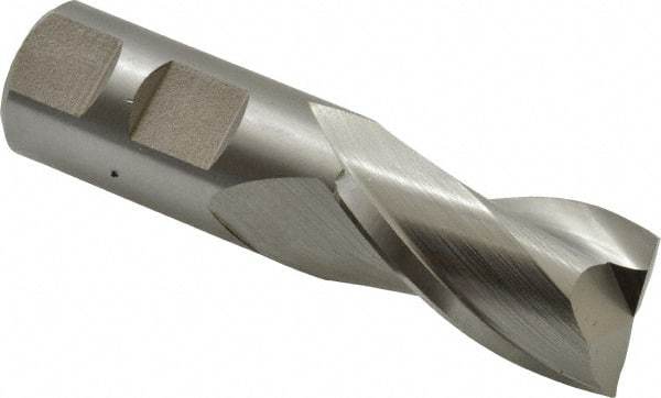 Hertel - 29/32", 1-1/2" LOC, 7/8" Shank Diam, 3-1/2" OAL, 2 Flute, High Speed Steel Square End Mill - Single End, Uncoated, Centercutting - USA Tool & Supply