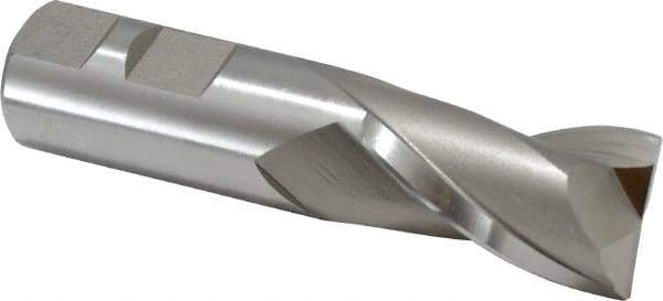 Hertel - 15/16", 1-1/2" LOC, 7/8" Shank Diam, 3-3/4" OAL, 2 Flute, High Speed Steel Square End Mill - Single End, Uncoated, Centercutting - USA Tool & Supply
