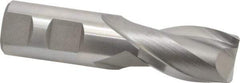 Hertel - 1", 1-5/8" LOC, 1" Shank Diam, 4-1/8" OAL, 2 Flute, High Speed Steel Square End Mill - Single End, Uncoated, Spiral Flute, 30° Helix, Centercutting, Right Hand Cut, Right Hand Flute - USA Tool & Supply