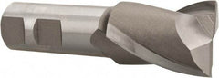 Hertel - 1-1/4", 1-5/8" LOC, 7/8" Shank Diam, 3-7/8" OAL, 2 Flute, High Speed Steel Square End Mill - Single End, Uncoated, Spiral Flute, 30° Helix, Centercutting, Right Hand Cut, Right Hand Flute - USA Tool & Supply