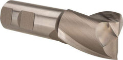 Hertel - 1-3/8", 1-5/8" LOC, 1" Shank Diam, 4-1/8" OAL, 2 Flute, High Speed Steel Square End Mill - Single End, Uncoated, Spiral Flute, 30° Helix, Centercutting, Right Hand Cut, Right Hand Flute - USA Tool & Supply