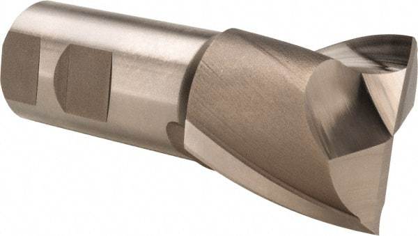 Hertel - 1-3/4", 1-5/8" LOC, 1-1/4" Shank Diam, 4-1/8" OAL, 2 Flute, High Speed Steel Square End Mill - Single End, Uncoated, Spiral Flute, 30° Helix, Centercutting, Right Hand Cut, Right Hand Flute - USA Tool & Supply