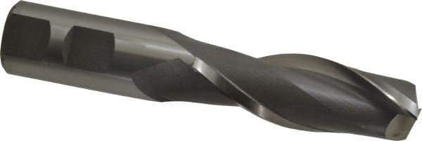 Hertel - 7/8", 2-1/2" LOC, 7/8" Shank Diam, 4-3/4" OAL, 2 Flute, High Speed Steel Square End Mill - Single End, Uncoated, Centercutting - USA Tool & Supply