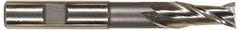 Hertel - 1", 2-1/2" LOC, 1" Shank Diam, 7-1/4" OAL, 2 Flute, High Speed Steel Square End Mill - Single End, Uncoated, Spiral Flute, 30° Helix, Centercutting, Right Hand Cut, Right Hand Flute - USA Tool & Supply