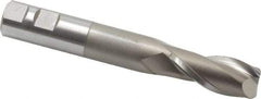 Hertel - 7/8", 2" LOC, 7/8" Shank Diam, 6" OAL, 2 Flute, High Speed Steel Square End Mill - Single End, Uncoated, Spiral Flute, 30° Helix, Centercutting, Right Hand Cut, Right Hand Flute - USA Tool & Supply