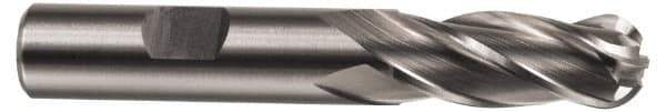 Hertel - 7/8" Diam, 1-7/8" LOC, 4 Flute Cobalt Ball End Mill - Uncoated, Single End, 4-1/8" OAL, 7/8" Shank Diam, Spiral Flute - USA Tool & Supply