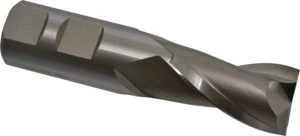 Hertel - 7/8" Diam, 1-1/2" LOC, 2 Flute High Speed Steel Keyway End Mill - Spiral Flute, Uncoated, 7/8" Shank Diam, 3-3/4" OAL, 30° Helix, Centercutting - USA Tool & Supply