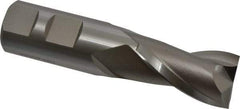 Hertel - 7/8" Diam, 1-1/2" LOC, 2 Flute High Speed Steel Keyway End Mill - Spiral Flute, Uncoated, 7/8" Shank Diam, 3-3/4" OAL, 30° Helix, Centercutting - USA Tool & Supply
