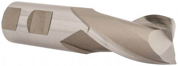 Hertel - 1" Diam, 1-5/8" LOC, 2 Flute High Speed Steel Keyway End Mill - Spiral Flute, Uncoated, 1" Shank Diam, 4-1/8" OAL, 30° Helix, Centercutting - USA Tool & Supply