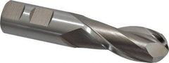 Hertel - 7/8" Diam, 2" LOC, 2 Flute High Speed Steel Ball End Mill - Uncoated, Single End, 4-1/4" OAL, 7/8" Shank Diam, Spiral Flute - USA Tool & Supply