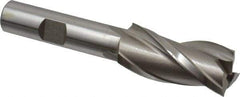 Hertel - 3/4", 1-5/8" LOC, 1/2" Shank Diam, 3-5/8" OAL, 3 Flute, High Speed Steel Square End Mill - Single End, Uncoated, Centercutting - USA Tool & Supply