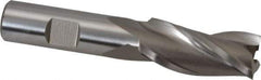 Hertel - 3/4", 1-5/8" LOC, 5/8" Shank Diam, 3-3/4" OAL, 3 Flute, High Speed Steel Square End Mill - Single End, Uncoated, Spiral Flute, 30° Helix, Centercutting, Right Hand Cut, Right Hand Flute - USA Tool & Supply