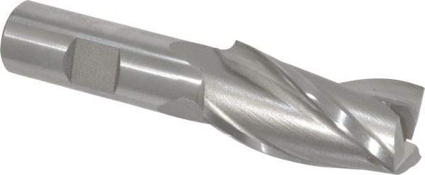 Hertel - 1", 1-7/8" LOC, 3/4" Shank Diam, 4-1/8" OAL, 3 Flute, High Speed Steel Square End Mill - Single End, Uncoated, Spiral Flute, 30° Helix, Centercutting, Right Hand Cut, Right Hand Flute - USA Tool & Supply