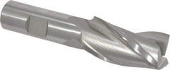 Hertel - 1", 1-7/8" LOC, 3/4" Shank Diam, 4-1/8" OAL, 3 Flute, High Speed Steel Square End Mill - Single End, Uncoated, Spiral Flute, 30° Helix, Centercutting, Right Hand Cut, Right Hand Flute - USA Tool & Supply