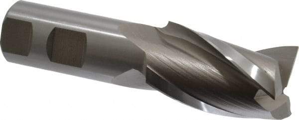 Hertel - 1-1/4", 2" LOC, 1" Shank Diam, 4-1/2" OAL, 3 Flute, High Speed Steel Square End Mill - Single End, Uncoated, Centercutting - USA Tool & Supply