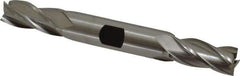 Hertel - 15/32", 1" LOC, 1/2" Shank Diam, 4-1/8" OAL, 4 Flute, High Speed Steel Square End Mill - Double End, Uncoated, Spiral Flute, 30° Helix, Right Hand Cut, Right Hand Flute - USA Tool & Supply