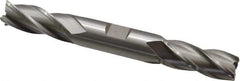 Hertel - 19/32", 1-3/8" LOC, 5/8" Shank Diam, 5" OAL, 4 Flute, High Speed Steel Square End Mill - Double End, Uncoated, Spiral Flute, 30° Helix, Right Hand Cut, Right Hand Flute - USA Tool & Supply
