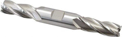 Hertel - 21/32", 1-5/8" LOC, 3/4" Shank Diam, 5-5/8" OAL, 4 Flute, High Speed Steel Square End Mill - Double End, Uncoated, Spiral Flute, 30° Helix, Right Hand Cut, Right Hand Flute - USA Tool & Supply