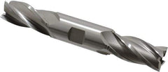 Hertel - 15/16", 1-7/8" LOC, 1" Shank Diam, 6-3/8" OAL, 4 Flute, High Speed Steel Square End Mill - Double End, Uncoated, Spiral Flute, 30° Helix, Right Hand Cut, Right Hand Flute - USA Tool & Supply