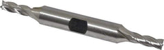 Hertel - 13/64", 9/16" LOC, 3/8" Shank Diam, 3-1/4" OAL, 4 Flute, High Speed Steel Square End Mill - Double End, Uncoated, Spiral Flute, 30° Helix, Right Hand Cut, Right Hand Flute - USA Tool & Supply