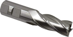 Hertel - 27/32", 1-7/8" LOC, 7/8" Shank Diam, 4-1/8" OAL, 4 Flute, High Speed Steel Square End Mill - Single End, Uncoated - USA Tool & Supply